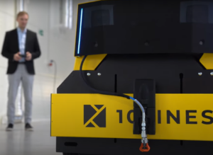 Back angle of a 10lines Autonomous Pavement Marking Robot
