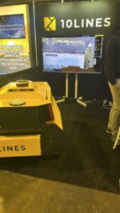 Autonomous Pavement Marking Robots on display at the National pavement expo 2024 in tampa bay
