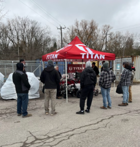 Titan Tools booth at Pavement Depot Line Painting Training Day