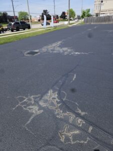 Asphalt Cracks Discoloration