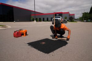 Da-Lee Instarmac Permanent Pothole Repair Install on parking lot